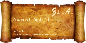 Zsarnai Agád névjegykártya